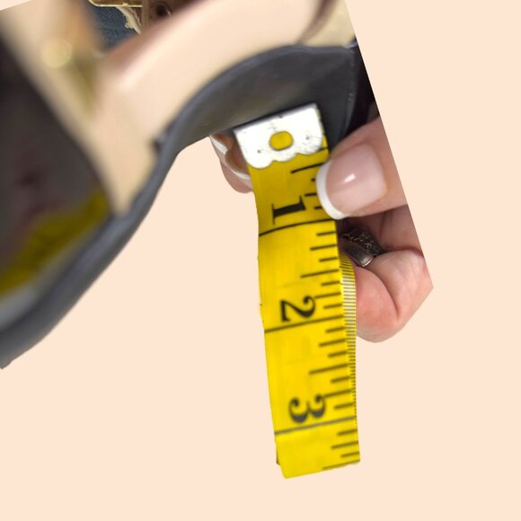 Wild Diva Lounge 64 Sexy Stud Patent Leather Stiletto Black Beige Heels Size 9 - Picture 8 of 16